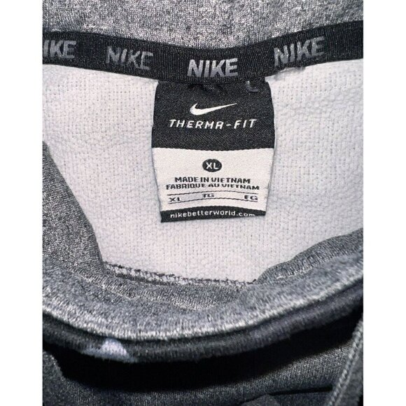 Nike Therma Fit Hoodie XL Black/Gray w/Swoosh across front - Picture 4 of 8